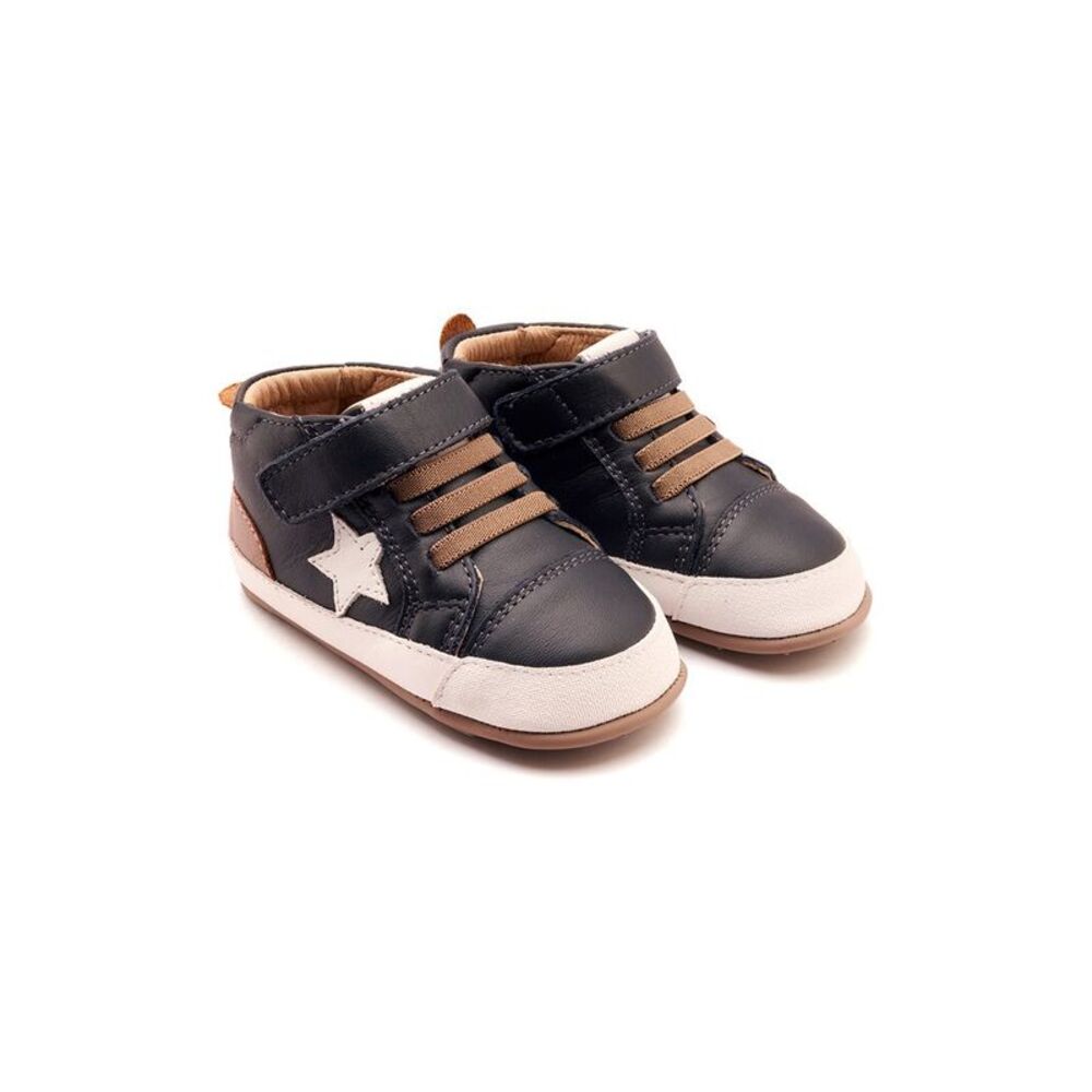 Old Soles Platinum Bub Leather Sneaker, Blue
